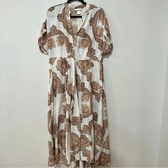 H&M paisley midi print dress 12 - Picture 2 of 7